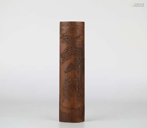 Chinese carved bamboo arm Ge