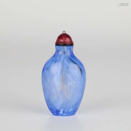 18th,Blue glass snuff bottle