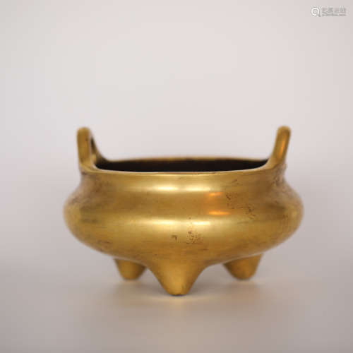 18th,Gilt Copper Incense Burner