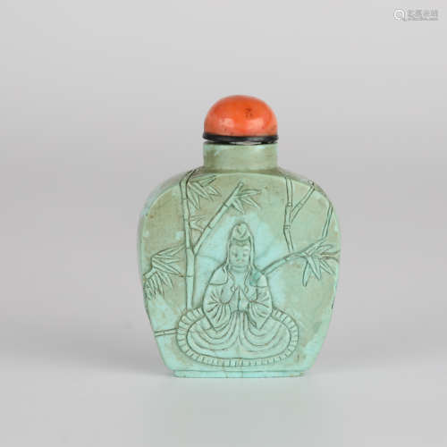 19th,Turquoise snuff bottle