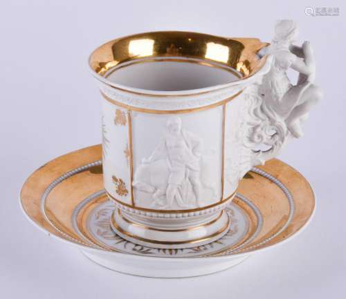 Cup and saucer KPM 19th century