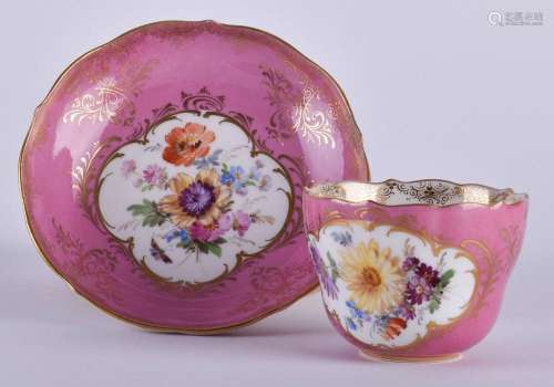 Mocha cup and saucer Meissen 19th century