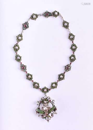 Biedermeier necklace around 1850/70