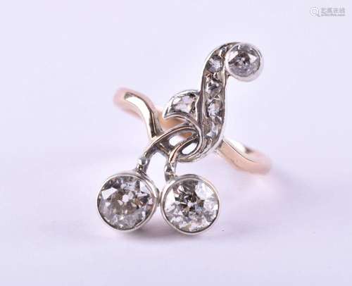 Art Nouveau diamond ring