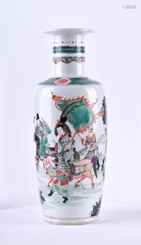 Wucai vase China Qing dynasty