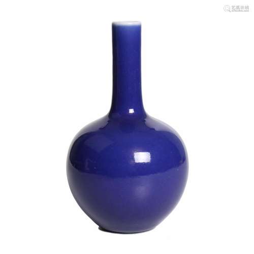 A Chinese Blue Glazed Porcelain Vase