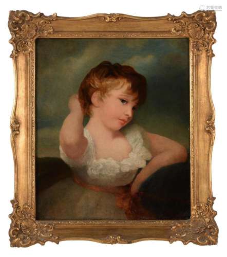 Follower of George Romney, Portrait of a young child, dresse...