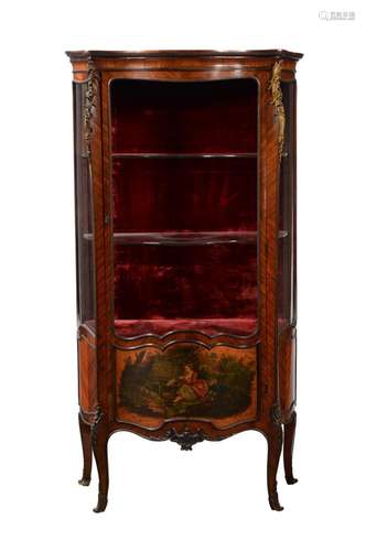 Y A French Vernis Martin parquetry and gilt metal mounted se...