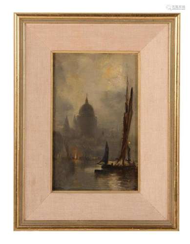 Manner of James McNeill Whistler, A view of the Thames with ...