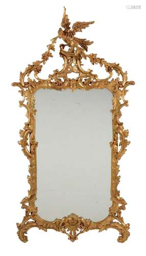 A pair of modern Italian giltwood wall mirrors in Chippendal...