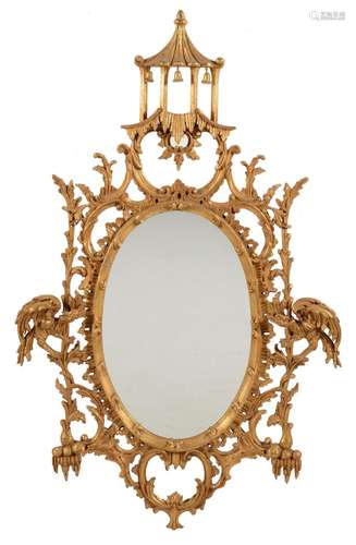 A pair of modern Italian giltwood wall mirrors