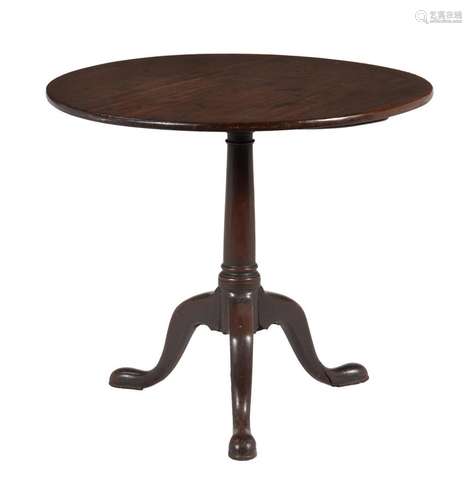 A George II mahogany tripod table