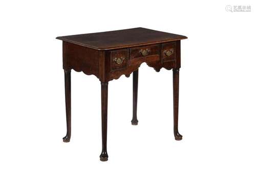 A George II oak side table or lowboy