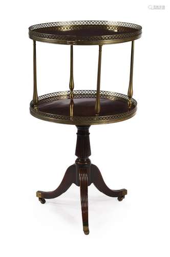 A George IV mahogany two-tier dumb waiter