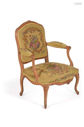 A Louis XV fauteuil