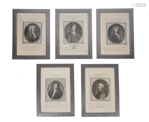 A set of twenty engravings depicting gentlemen of historical...