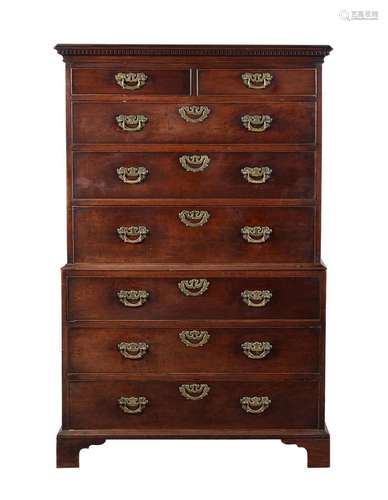 A George III mahogany chest on chest