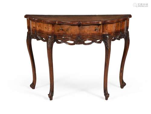 Y A Continental, probably Venetian, walnut and tulipwood ban...