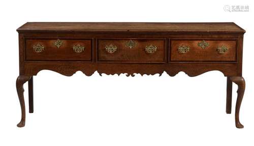 A George III oak dresser base