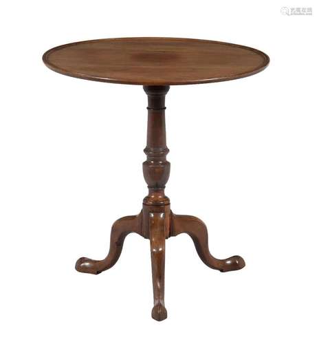 A George III mahogany tripod table