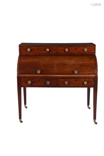 A George IV mahogany cylinder bureau