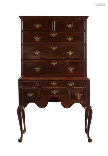 An American mahogany chest on stand