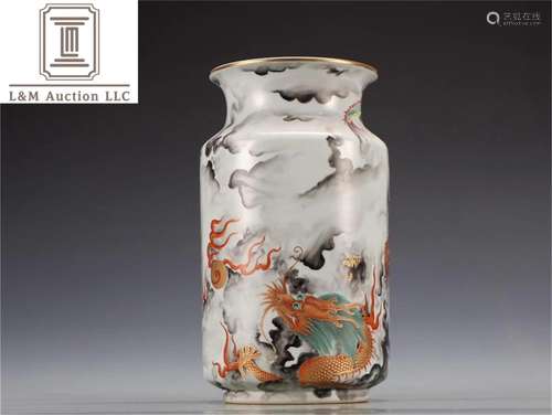 A Chinese Porcelain Dragon Vase