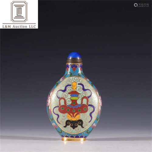 A Chinese Cloisonne Snuff Bottle