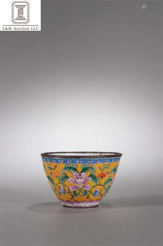 A Chinese Cloisonne Flower Patterned Cup