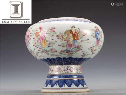 A Chinese Famille Rose Porcelain Zodiac Brush Washer