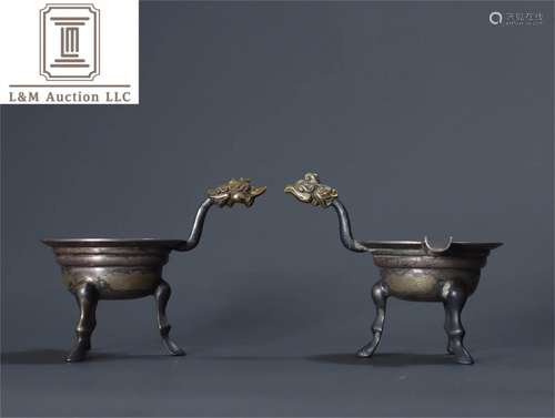 A Pair of Gilt Silver Wine Cups