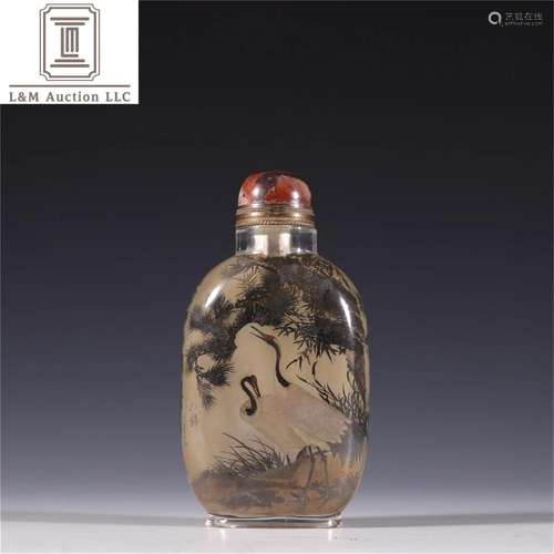 A Chinese Coloured Glass Snuff Bottle