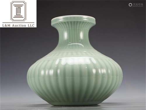 A Chinese Celadon Glazed Porcelain Vase