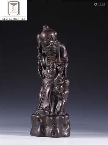 A Chinese Carved Agarwood Figure Ornament/Decoration