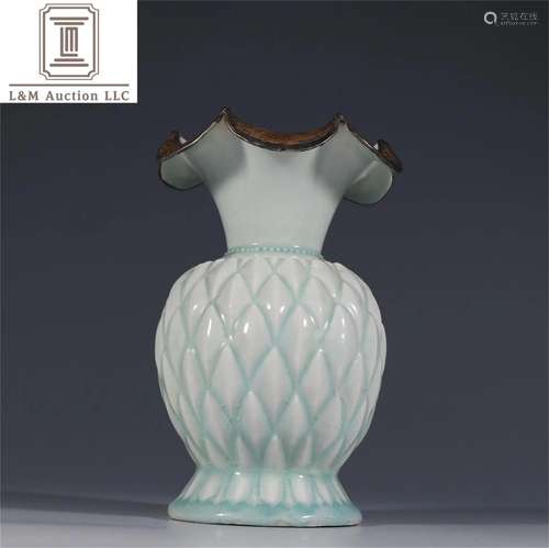 A Chinese Celadon Glazed Porcelain Vase