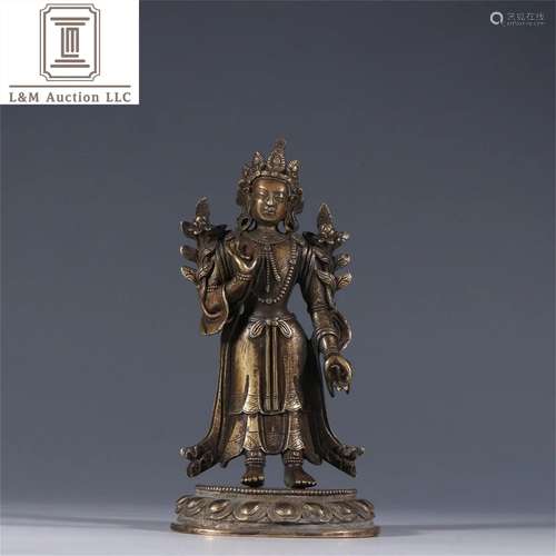 A Chinese Bronze Tara Buddha Statue