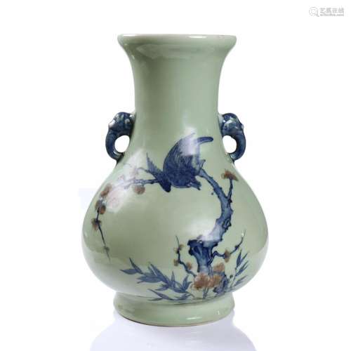 A Chinese Celadon Glazed Porcelain Vase