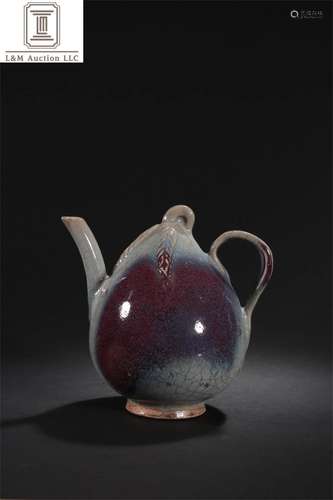 A Chinese Jun Kiln Porcelain Flagon