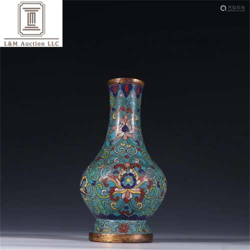 A Chinese Cloisonne Flower Patterned Vase