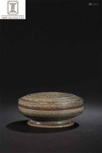 A Chinese Yaozhou Kiln Flower Container with Lid