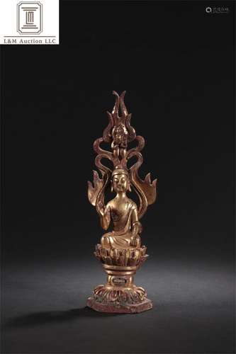 A Chinese Gilt Bronze Buddha Statue