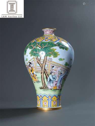 A Chinese Cloisonne Meiping Vase