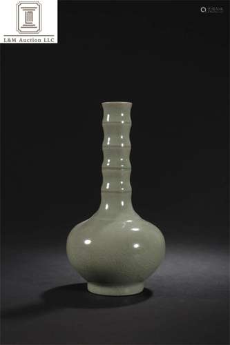 A Chinese Longquan Kiln Porcelain Long Neck Vase