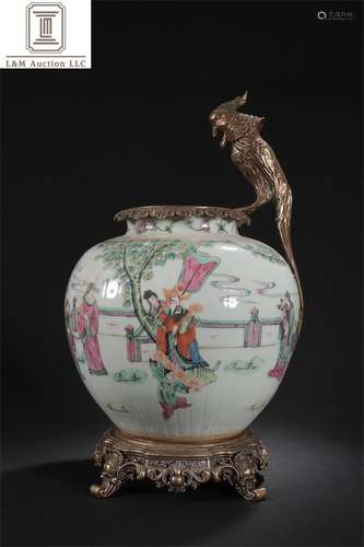 A Chinese Famille Rose Porcelain Jar