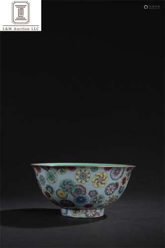 A Chinese Famille Rose Porcelain Flower Bowl