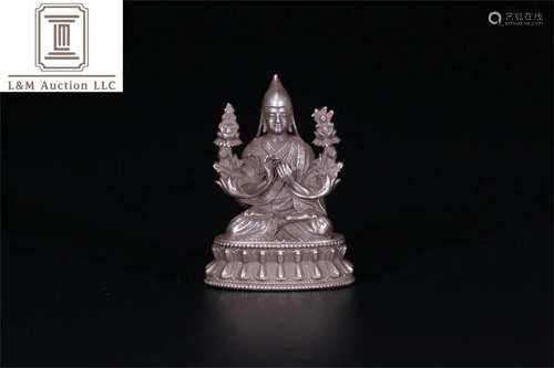 A Chinese Sterling Silver Buddha Statue