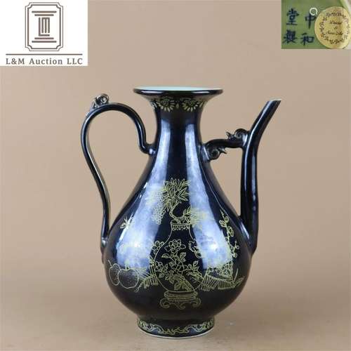 A Chinese Blue Underglazed Porcelain Wine Pot