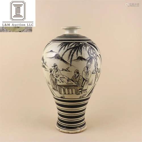 A Chinese Cizhou Kiln Pocelain Meiping Vase