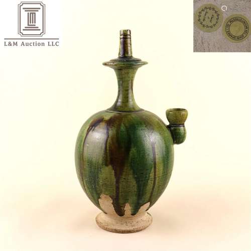 A Chinese San-Cai Glazed Porcelain Vase