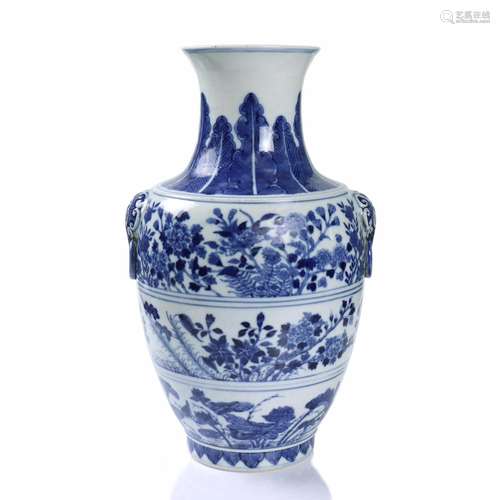 A Chinese Blue And White Porcelain Vase